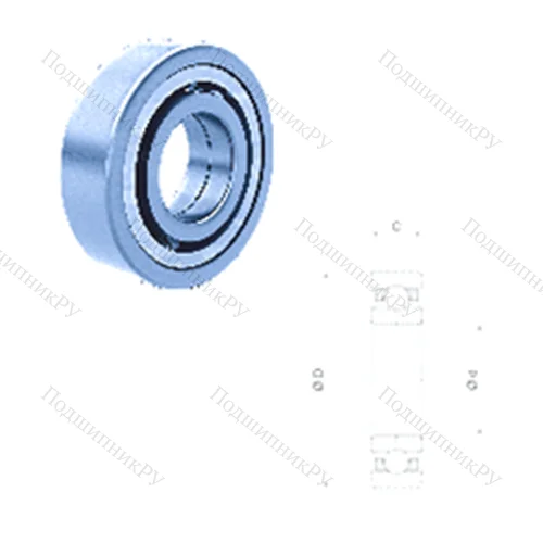 Подшипник шариковый радиально-упорный QJ 208FM