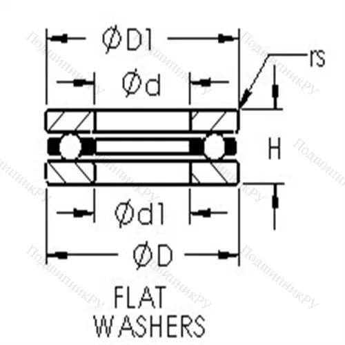 Подшипники шариковые упорные F 4-9 от производителя  AST