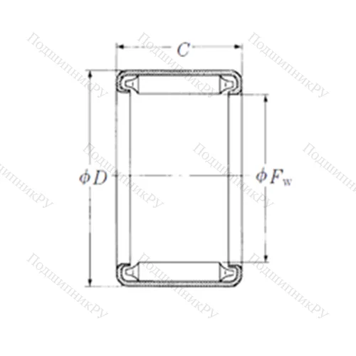 Подшипник игольчатый радиальный F-88