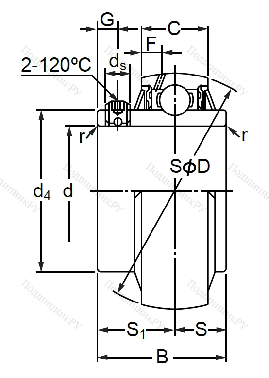 Корпусный подшипник MUC 211 в Краснодаре