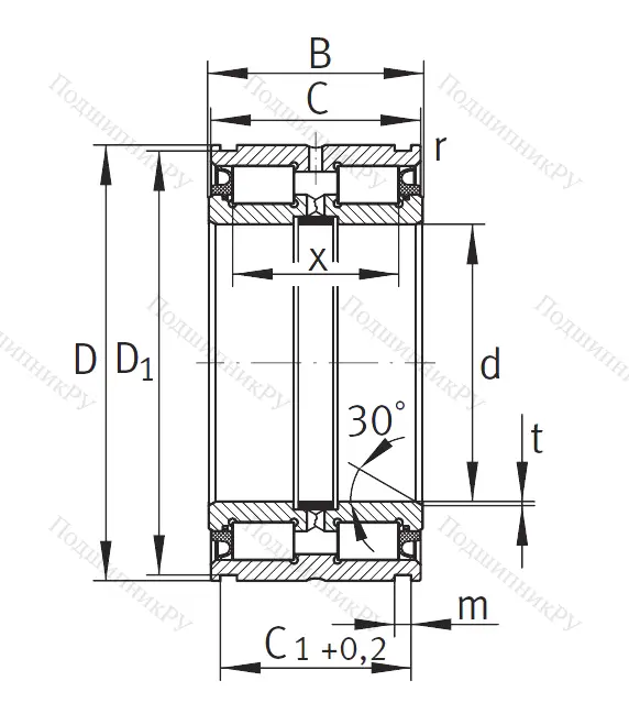 Двухрядный роликовый подшипник SL 04 5012 PP 2NR