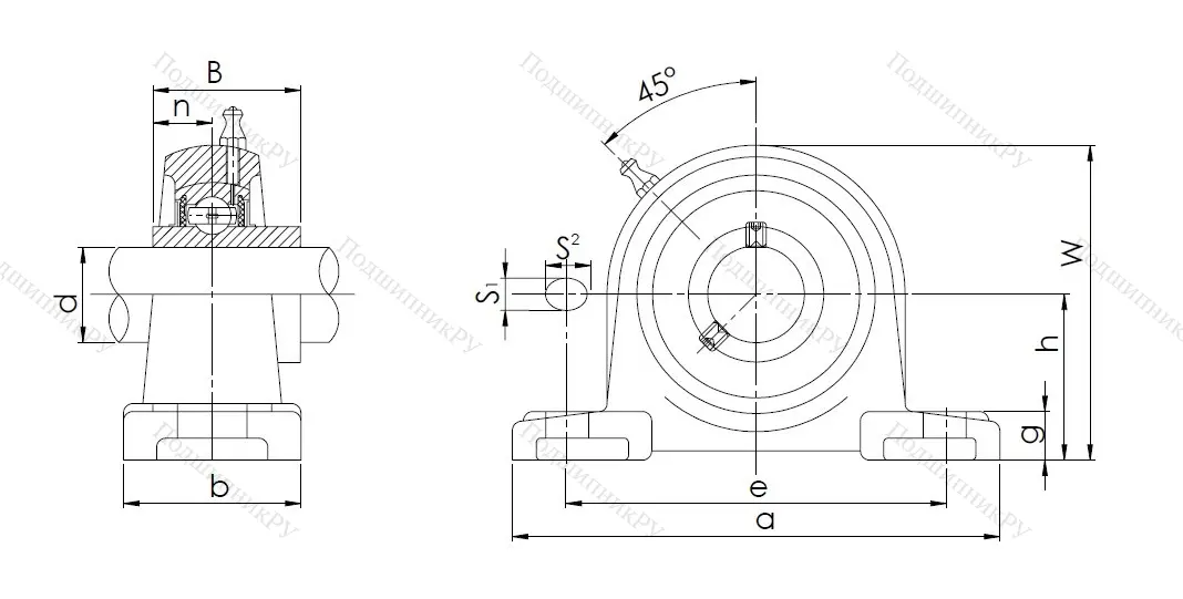 Подшипниковый узел UCP 210 (480210) в Краснодаре