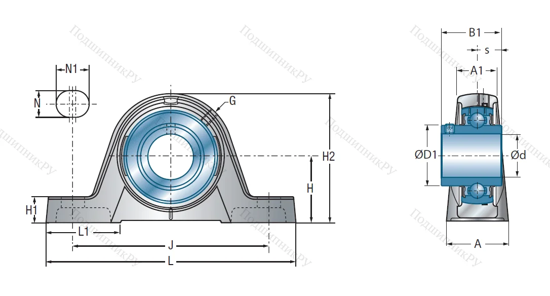 Подшипниковый узел UCPE 205