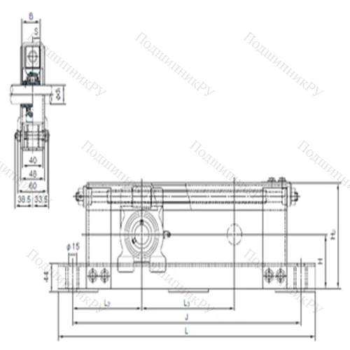 Подшипниковый узел шариковый радиальный UCTL 205+WL 300
