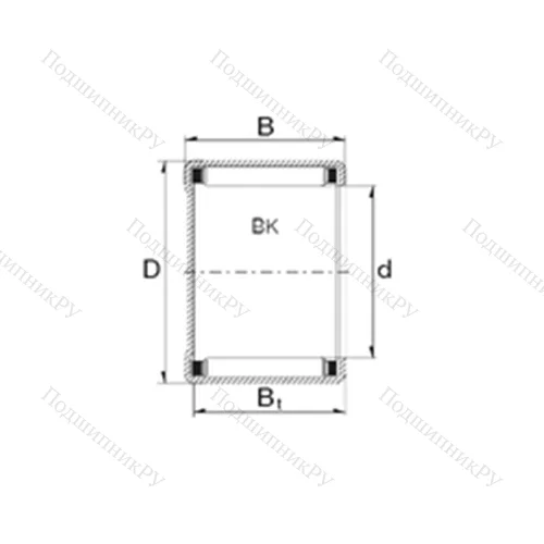 Подшипник игольчатый радиальный BK 3520 от производителя  ZEN Подшипник игольчатый радиальный BK 3520 от производителя  ZEN