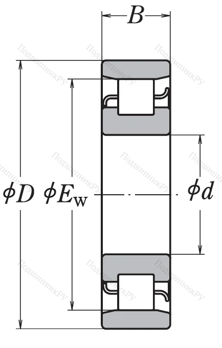Роликовый цилиндрический подшипник N 206 W