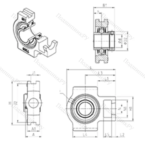 Подшипниковый узел шариковый радиальный EXT 318