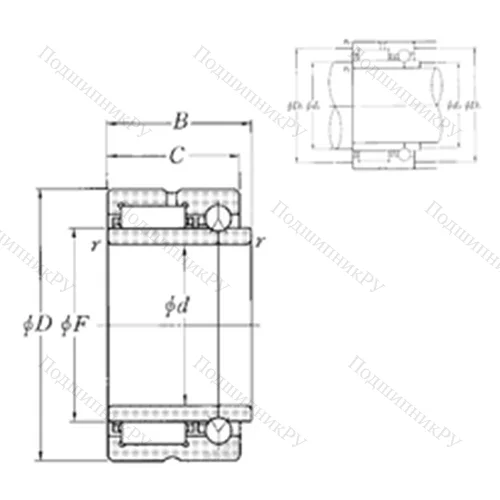 Подшипник комбинированный NKIB 5903R