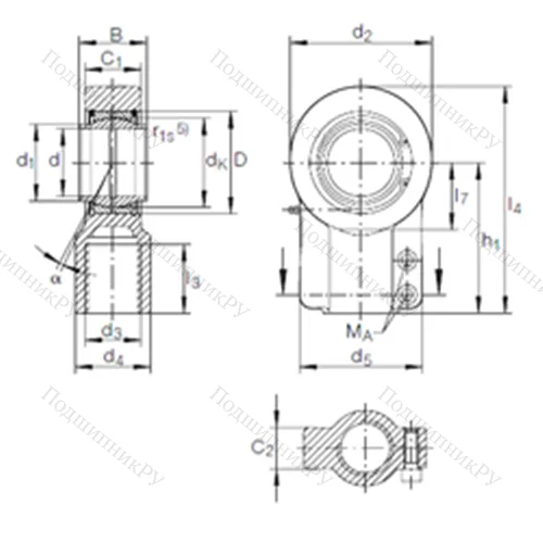Подшипник скольжения сферический GIHN-K 200 LO