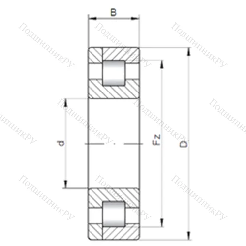 Подшипник роликовый радиальный NP 222 от производителя  ISO Подшипник роликовый радиальный NP 222 от производителя  ISO