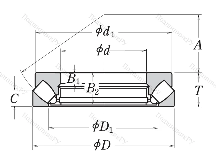 Упорный роликовый подшипник 29414 E