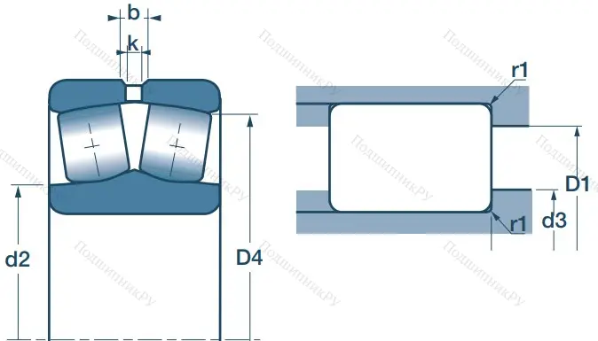 Сферический роликовый подшипник 22316 EAW 33