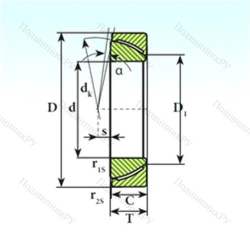 Подшипник скольжения сферический GAC 70 CP
