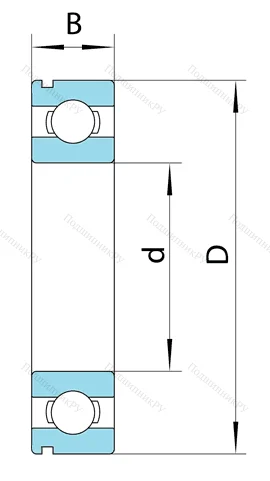 Шариковый однорядный подшипник 50316 (6316 N) в Краснодаре