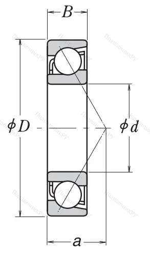 Однорядный шариковый подшипник 7204 BEAT 85 от производителя  NSK Однорядный шариковый подшипник 7204 BEAT 85 от производителя  NSK