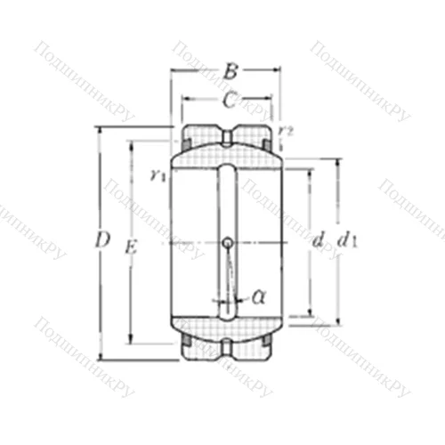 Подшипник скольжения сферический SA 1-60BSS