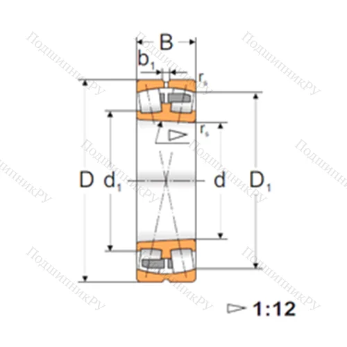 Подшипник роликовый радиальный самоцентрирующийся 23140K