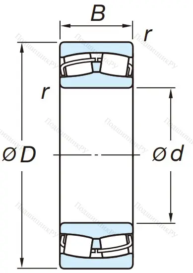 Сферический роликовый подшипник 22320 RZW 33