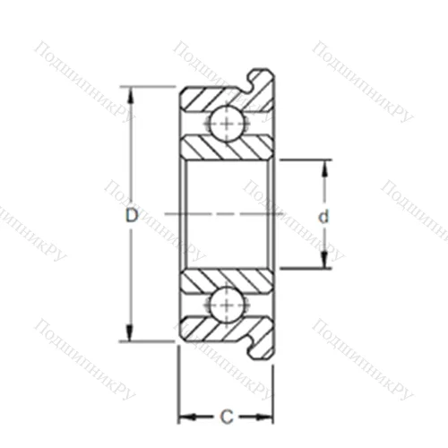 Подшипник шариковый радиальный SF 607