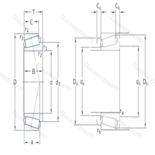 Подшипник роликовый радиально-упорный 30312J 2/Q