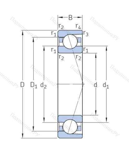 Однорядный шариковый подшипник 7313 BECBP от производителя  SKF Однорядный шариковый подшипник 7313 BECBP от производителя  SKF
