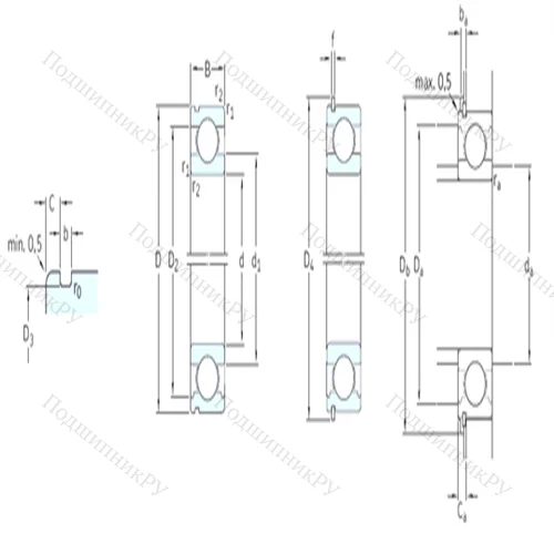 Подшипник шариковый радиальный 6410N от производителя  SKF