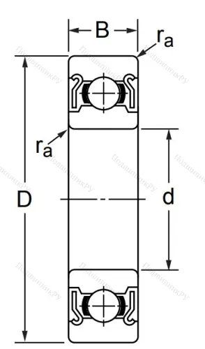 Шариковый однорядный подшипник 80206 (6206 ZZ) в Краснодаре