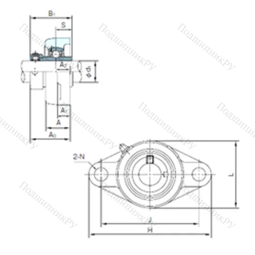 Подшипниковый узел шариковый радиальный UGFL 207