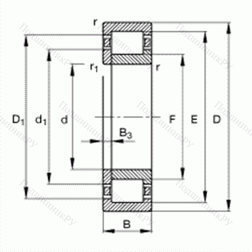 Подшипник роликовый радиальный NUP 2226-E-TVP 2 от производителя  FAG Подшипник роликовый радиальный NUP 2226-E-TVP 2 от производителя  FAG