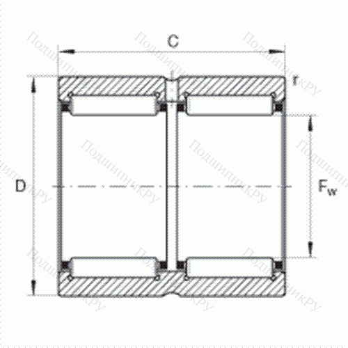 Подшипник роликовый игольчатый RNA 6919-ZW