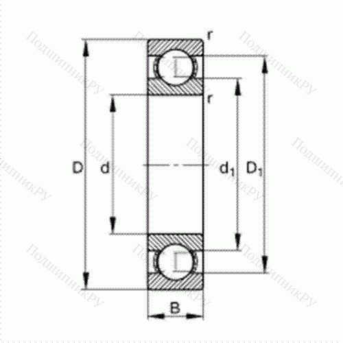 Подшипник шариковый радиальный