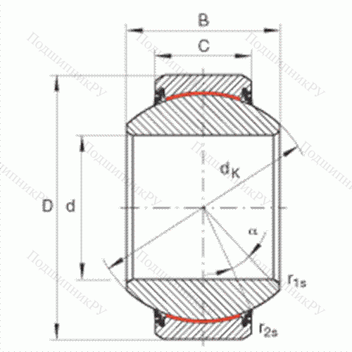 Подшипник шарнирный GE 240-FW-2RS