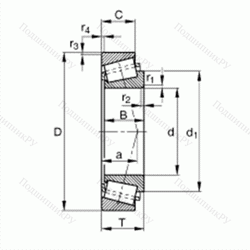 Подшипник роликовый конический K 45284-45220 от производителя  FAG Подшипник роликовый конический K 45284-45220 от производителя  FAG