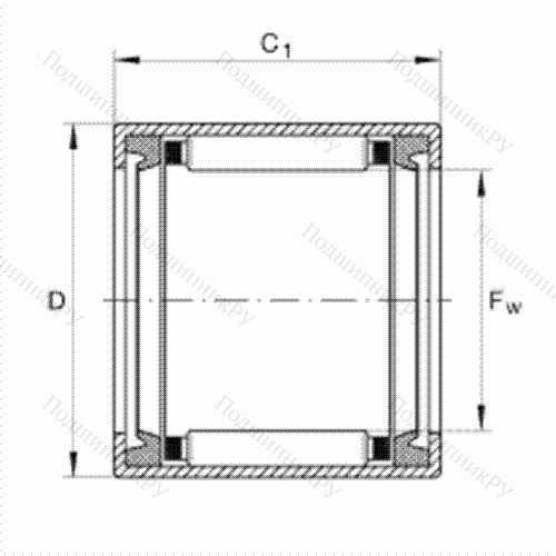 Подшипник роликовый игольчатый с одним наружным штампованным кольцом SCH 2020-PP от производителя  INA