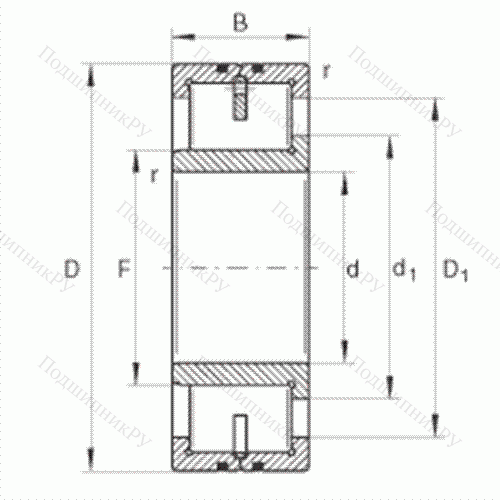 Подшипник роликовый радиальный LSL 192324-TB от производителя  INA Подшипник роликовый радиальный LSL 192324-TB от производителя  INA
